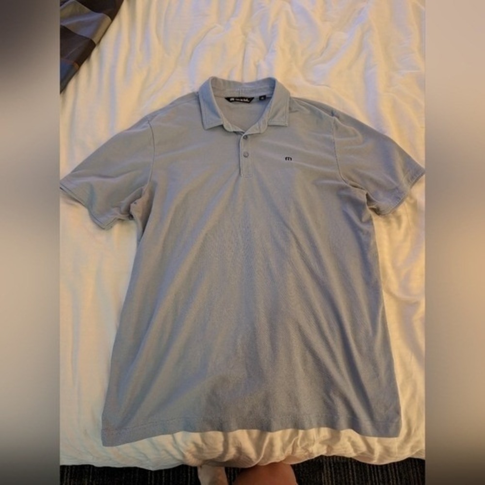 Men's Travis Mathews Polo size XL Baby‎ Blue